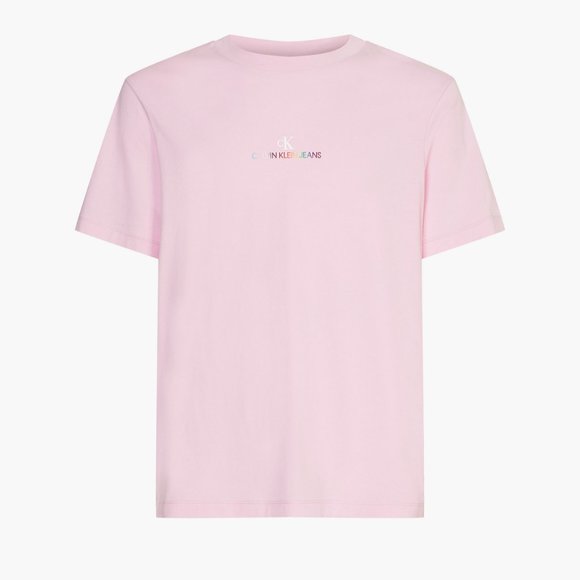 💖MEGA SALE💖 Calvin Klein Cotton  T-Shirt SS Pride Lilac Mens  2189 9195 863 - Picture 1 of 7